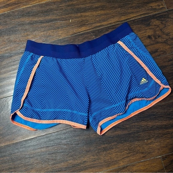 adidas Pants - Adidas Blue Striped Running Shorts